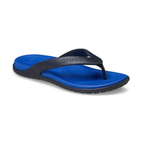 Crocs Coast 212035-47R Sandals Men's Bolt Deep Navy Toe Post Flip Flop MOT64