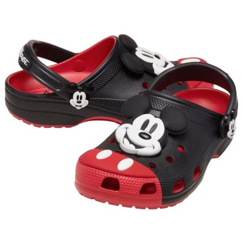 Crocs Mickey Mouse Classic 212292-90H Clog Mens Black Slip On Casual Shoes MOT79