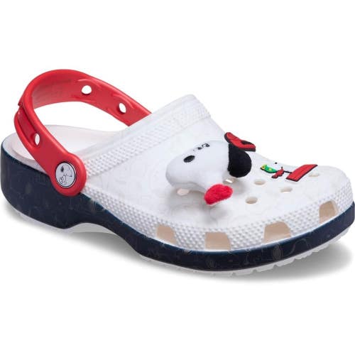 Crocs Peanuts Classic 211124-90H Clogs Men's 10 M White Red Comfort Shoes MOT55