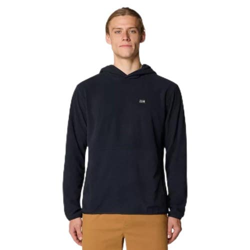 Mountain Hardwear Microchill Hoodie Men's Small Black Fleece Long Sleeve GBO3977