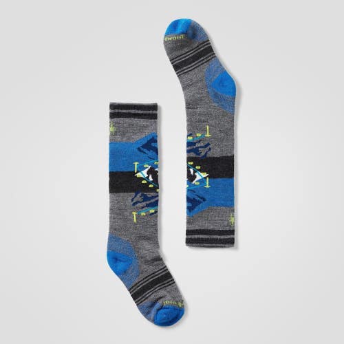 Smartwool Wintersport Gondola Socks Kids L Gray Stretch Over the Calf GBO3985