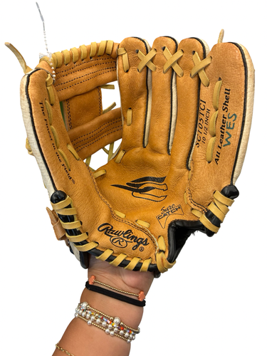 Used Rawlings SURE CATCH 10 1/2 INCH BB/SB Glove RH Throw Brown 10 1/2" 11682-S000140120