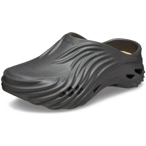 Crocs Echo Wave 210521-0LD Sandals Men's Black Round Toe Slip On Slide MOT58