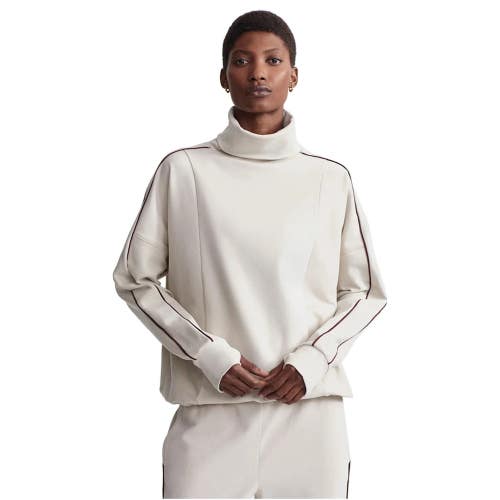 Varley Ariana Sweater Women's Large Cement Midlayer High Neck Pullover GBO4015