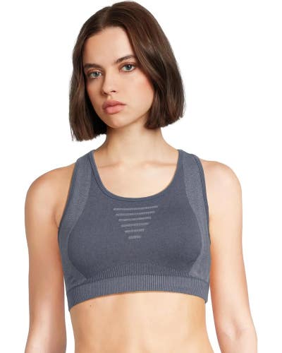 Smartwool Intraknit Sports Bra Womens M Nightfall Blue Heather Racerback GBO3935