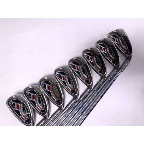 Ping G15 Iron Set 3-PW White Dot 3* Up AWT Stiff RH Midsize Grips +1''