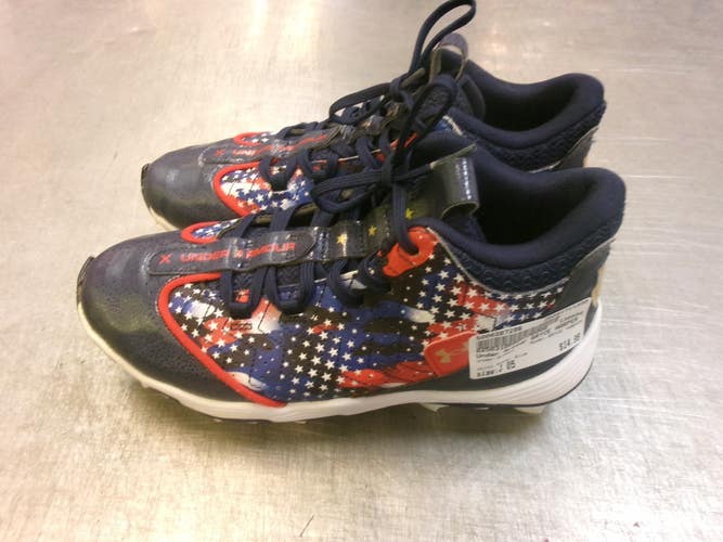 Used Under Armour BRYCE HARPER BB/SB Cleats Royal Blue Junior 05 11339-S000207296