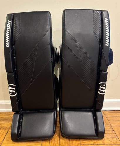 31+1 Intermediate Black Warrior Ritual G7 Pro Goalie Leg Pads (Worn On-Ice Once)