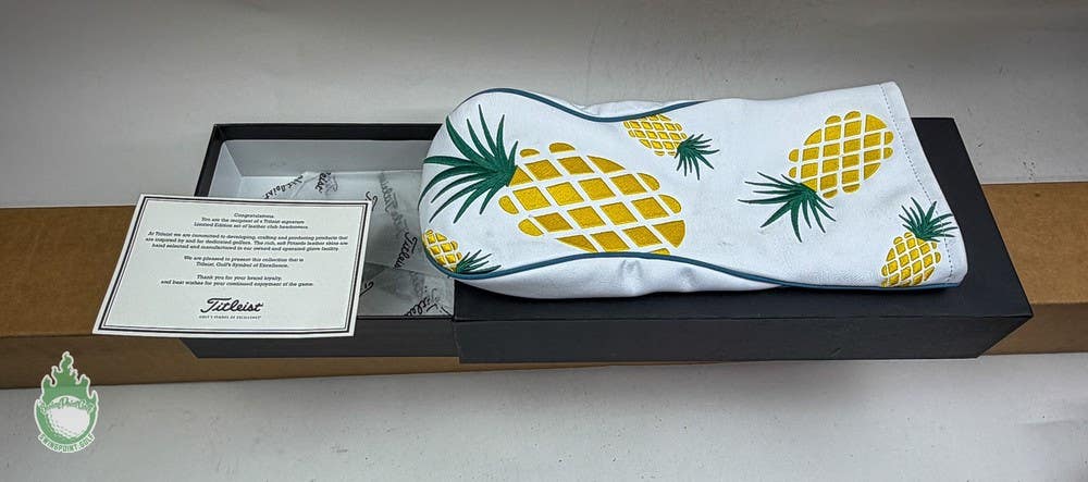 RARE Titleist Limited Edition Aloha Leather Pineapple Driver Headcover