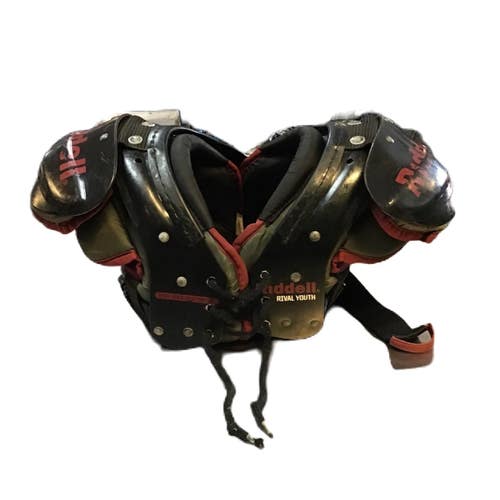 Used Riddell RIVAL YOUTH FB Shoulder Pads Black SM 11730-S000074060