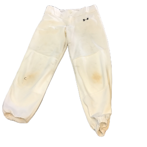 Used Under Armour 1317460 Baseball/SB Pant Boys White MD 11730-S000074196