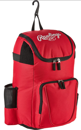 Used Rawlings R250 BACKPACK BAG BB/SB Player Backpack Red And Black 11692-S000157635