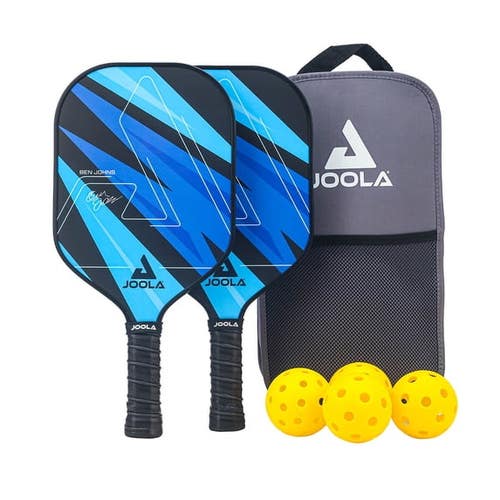 Used JOOLA BEN JOHNS BLUE LIGHTNING Pickleball Racquet Royal Blue 11692-S000157632