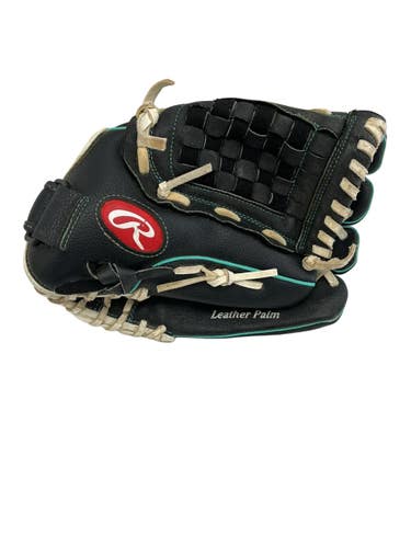 Used Rawlings WFP115MT RH Throw Fastpitch Gloves Black 11 1/2" 11692-S000157692