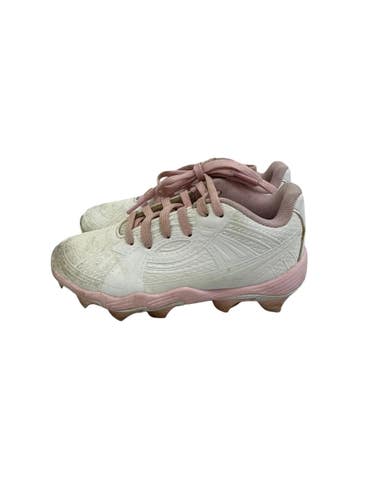 Used Under Armour GLYDE SOLA BB/SB Cleats White And Pink Youth 12.0 11692-S000157705