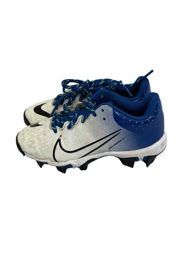 Used Nike HYPERDIAMOND BB/SB Cleats White And Royal Blue Youth 13.0 11692-S000157701