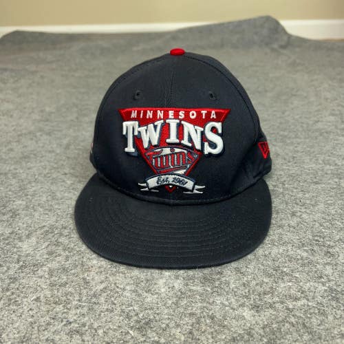 Minnesota Twins Mens Hat Medium Snapback Navy Red New Era 9Fifty Baseball Cap