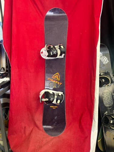 Snowboard: Firefly Rampage Snowboard, 155cm
Bindings: 5th Element
Size: M
Directional twin