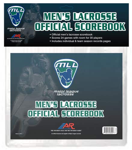 A&R Sports MLL Lacrosse Scorebook – Men's Lacrosse (New)