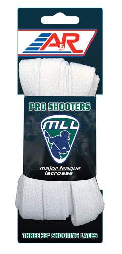 A&R Sports 33" Shooting Laces – 3-Pack – Hockey Skate Laces (New)