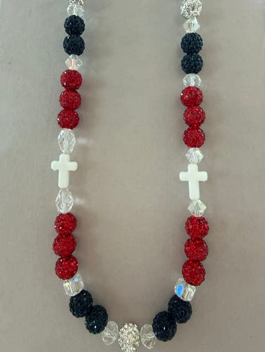 Bead Necklace with Crosses