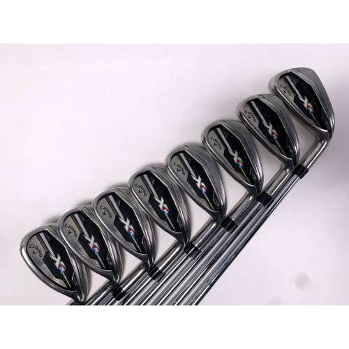 Callaway XR Iron Set 4-PW+AW Green 1* Up True Temper Speed Step 80 Stiff RH