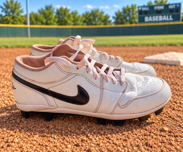 White Men's Size 13.0 (W 14.0) Adult Nike Air Jordan Low Top Molded Cleats (Used)