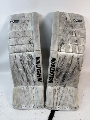 Vaughn Velocity V9 Hockey Goalie Leg Pads, White, 28"+2