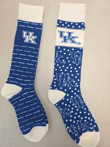 ST4 NCAA KENTUCKY WILDCATS Crew Socks Lot of 2 Pair OSFM One Size Fits Most NEW