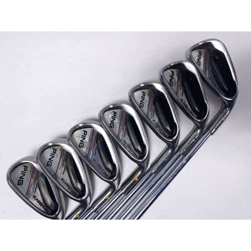 Ping Karsten 2014 Iron Set 5-PW+SW Yellow Dot 1.5* Up AWT 2.0 Regular RH