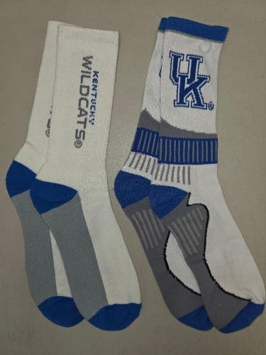 ST32 Mens NCAA KENTUCKY WILDCATS Crew Socks Lot of 2 Pair LARGE NEW