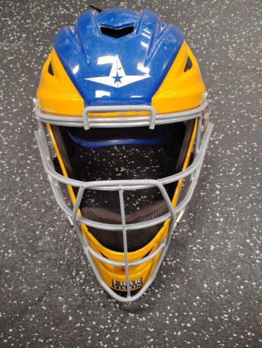 Used All-Star MVP2500-1 Catchers Helmet w/Mask Royal Blue L/XL 11849-S000044730