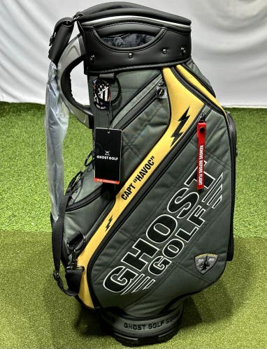 Ghost Golf Limited Edition Dogfight G-Suit Staff Bag 5-Way Top w/ Rain Hood NEW!