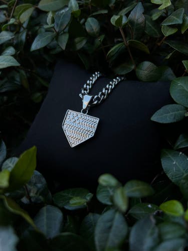 Silver Chain Set - American game chain and pendant set