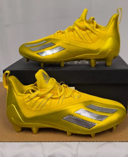 New Adidas Adizero 11 Football Cleats "Turbo Fuel" - Size 8 (FZ0703)