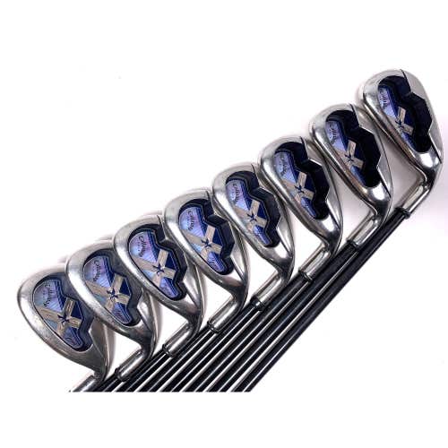 Callaway X-18 Gems Iron Set 4-PW+SW 45g Ladies RH Undersize Grips
