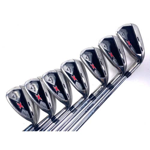 Callaway X Hot N14 Iron Set 4-PW+AW Uniflex Steel Mens RH No 8 iron