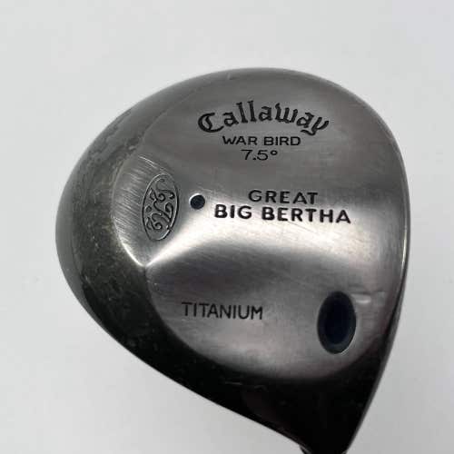 Callaway Original Great Big Bertha Driver 7.5* AJ Tech Stiff Graphite Mens RH