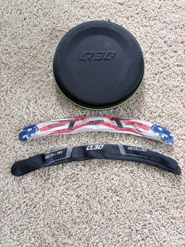 Q Collar Size 14 with a black and USA colored Covers for concussion prevention