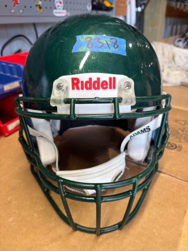 USED RIDDELL SPEED ICON ADULT HELMET - LARGE - FOREST GREEN METALLIC