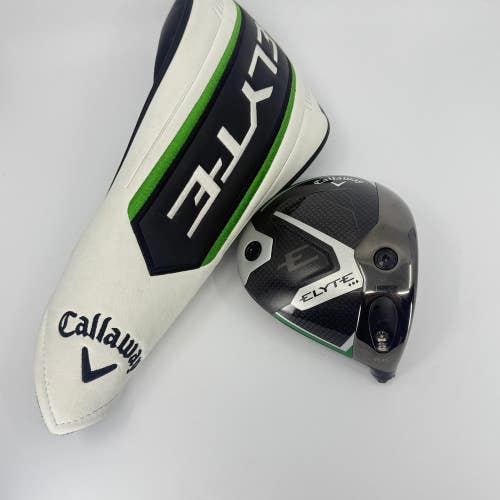 Callaway Elyte Triple Diamond 9* Driver Head RH Headcover Used Golf Club