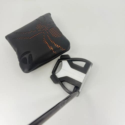 Taylormade Spider Tour X Small Slant Putter LH Mallet 33 3/4" Headcover Used