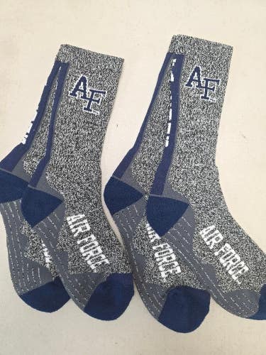 ST2a MENS NCAA AIR FORCE FALCONS Crew Socks Lot of 2 Pair LARGE New