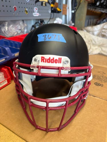 USED RIDDELL SPEED ICON ADULT HELMET - LARGE - FLAT BLACK