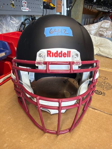 USED RIDDELL SPEED ICON ADULT HELMET - LARGE - FLAT BLACK