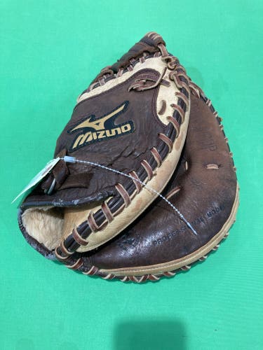 Brown Mizuno Franchise RH Catcher's Baseball Glove 32.5" (Used)