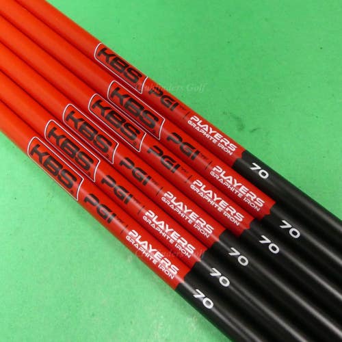 KBS PGI Players Graphite Iron 70 .370 Regular Plus Pulled Iron Shafts SET OF 6