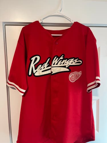 Detroit Red Wings Sport Attack Baseball Style Yzerman Jersey