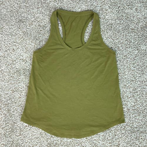 Lululemon Tank Top Women Small Green Activewear Racerback Scoop Neck Yoga Gym