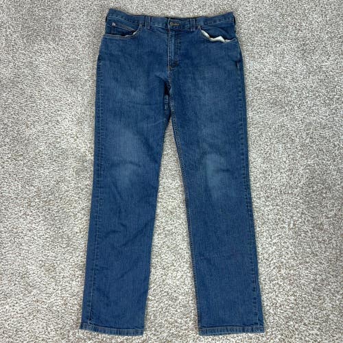 Duluth Trading Jeans Men 36x34 Blue Casual Stretch Denim Workwear Casual Basic